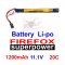 FireFox 11.1V 1200mAh 20C Li-po ยาว สำหรับ AK
