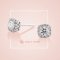Cushion-halo Diamond Earrings