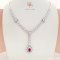 Diamond Necklace with ruby detachable pendant