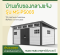 บ้านเก็บของกลางแจ้ง ขนาด 4.742 x 2.988 x 1.927/2.372 เมตร