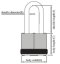 แม่กุญแจนิรภัย Laminated padlock ยี่ห้อ T-Safe 