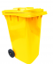 ถังขยะพลาสติกพร้อมล้อเข็น (ฝา1ช่องทิ้ง) สีเหลือง 120L