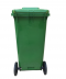 ถังขยะพลาสติกพร้อมล้อเข็น (ฝา1ช่องทิ้ง) สีเขียว 120L