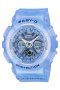 Casio Baby-G นาฬิกาข้อมือผู้หญิง สายเรซิ่น รุ่น BA-130CV-2A  สีฟ้าใส