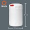 แกลลอนพลาสติก HDPE 20 ลิตร ทรง#2021 สีขาว | สีนม