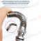 AISI 316L, AISI 316, AISI 304 Stainless Steel Metal PG Flexible Cable Gland (IP68) with Additional Spiral Strain Relief