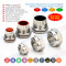 IP68 Hermetic Cable Glands Sealing Connectors Stainless Steel AISI 304 & AISI 316 with PG or Metric Thread-rings