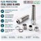 IP68 Flexible Cable Gland Spiral M32x1.5 (Ø15~22mm), Inox Steel 304, 316 or 316L, Sharp Bend Protection, For Extreme Environments