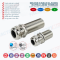Long Thread Cable Gland, IP68/IP69K Brass Metal Cable Glands with Extralong Thread PG7~PG48 & M12~M63 for Thick Panel