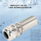 Long Thread Cable Glands IP68, Stainless Steel EN 1.4404/1.4401/1.4301, Metric M12~M100, for Thick Enclosure