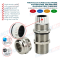 Long Thread Cable Glands IP68, Stainless Steel EN 1.4404/1.4401/1.4301, Metric M12~M100, for Thick Enclosure