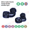 Divided Type Right Angle (90° Elbow) Hermetic Metric Cable Glands IP68 with Locknuts & Flat Gaskets