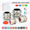IP68 Watertight PG Cable Glands Stainless Steel Inox 304, 316, 316L with Viton Fluororubber Seals & O-rings