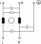 MEF EMC-FILTER 1-PHASE 1-STAGE I:20A U:250 VAC/300 VDC snap on