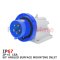 GW60426  90° ANGLED SURFACE MOUNTING INLET - IP67 - 2P+E 16A 200-250V 50/60HZ - BLUE - 6H - SCREW WIRING
