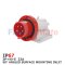 GW60442  90° ANGLED SURFACE MOUNTING INLET - IP67 - 3P+N+E 32A 380-415V 50/60HZ - RED - 6H - SCREW WIRING