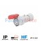 GW62019FH  STRAIGHT CONNECTOR HP - IP44/IP54 - 3P+E 32A 380-415V 50/60HZ - RED - 6H - FAST WIRING