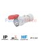 GW62019H  STRAIGHT CONNECTOR HP - IP44/IP54 - 3P+E 32A 380-415V 50/60HZ - RED - 6H - SCREW WIRING