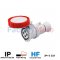 GW62041FH  STRAIGHT CONNECTOR HP - IP66/IP67/IP68/IP69 - 3P+E 32A 380-415V 50/60HZ - RED - 6H - FAST WIRING