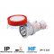 GW62041H   STRAIGHT CONNECTOR HP - IP66/IP67/IP68/IP69 - 3P+E 32A 380-415V 50/60HZ - RED - 6H - SCREW WIRING