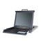 *HT5724 : Kinan 17＂24 Port CAT5 LCD KVM over IP Switch 1-Local / 2-Remote Access