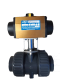 SIRCA Actuator + Ball Valve UPVC บอลวาล์วพลาสติกประกอบกับหัวขับลม