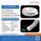 White silicone sponge rubber 15.5x15.5 mm