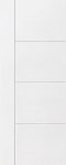 ประตูไฟเบอร์กลาส บานเรียบเซาะร่อง 1 เส้นตรง 3 เส้นนอน ประตูภายนอกกันน้ำ