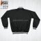 เสื้อแจ็คเก็ต ทรงเบสบอล แบบคอตั้งทอพรม สีดำ ปกขลิปขาว