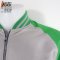 เสื้อแจ็คเก็ต ทรงเบสบอล แบบคอตั้งทอพรม สีเทา ปกขลิปสีเขียว