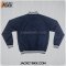 JMB-04-01 เสื้อแจ็คเก็ต ทรงเบสบอล แบบคอตั้งทอพรม สีกรมท่า ปกขลิปขาว