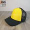 หมวกแก๊ปตาข่ายครึ่งใบ สีดำเหลือง