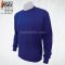 เสื้อคนงาน คอกลมแขนยาว สีน้ำเงิน