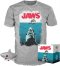 Funko Pop! Tee Box Set : Jaws - Bloody Great White Shark 6" Super Sized