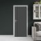 ประตูไม้เมลามีน สี Platinum Grey Series6 แบบเซาะร่อง