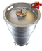 118L Kegmenter with 4inch Flat Lid , Airlock and 2inch end cap