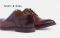 MEDALLION TOE DERBY GENUINE LEATHER LACED UP SHOES PATINA