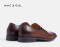 LEATHER SLIP-ON SHOES BURNISHED GRADIENT GOODYEAR WELTED SHOES