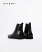 MAC&GILL CHELSEA LEATHER ANKLE BOOTS genuine leather slipon boot with elastic