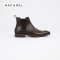 CHELSEA LEATHER BROWN ANKLE BOOTS original cow leather 100%