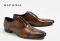 รองเท้าผู้ชายหนังแท้แบบผูกเชือกถูกระเบียบทางการสีนำตาล Men's Business Oxford Shoes