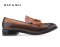 Mac & Gill Two-Toned Brogue Tassel Fringe Wingtip Loafers
