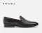 DANDELION LEATHER SLIP-ON SHOES MAC AND GILL IN BLACK GREY PATINA