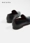 รองเท้าผู้ชายหนังแท้โลฟเฟอร์สีดำห DANDELIONL LEATHER LOAFERS IN BLACK GREY PATINA