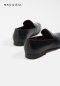 DANDELION LEATHER SLIP-ON SHOES MAC AND GILL IN BLACK GREY PATINA