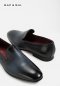 DANDELION LEATHER SLIP-ON SHOES MAC AND GILL IN BLACK GREY PATINA