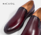 VENEZIA CLASSIC LEATHER LOAFERS SHOES Red Wine Leather Loafers