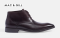 รองเท้าบู๊ทหนังแท้สีดำแบบผูกเชือก รองเท้าผู้ชาย CHUKKA BOOTS