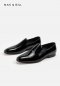 MAC&GILL BLACK PATENT LEATHER SLIP-ON SHOES