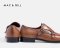 รองเท้าผู้ชายหนังแท้สวมใส่ทางการคลาสสิก Premium Leather Double Monkstrap